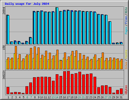 Daily usage for July 2024