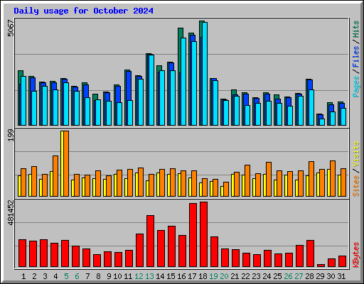Daily usage for October 2024