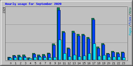 Hourly usage for September 2020