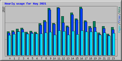 Hourly usage for May 2021