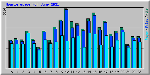 Hourly usage for June 2021