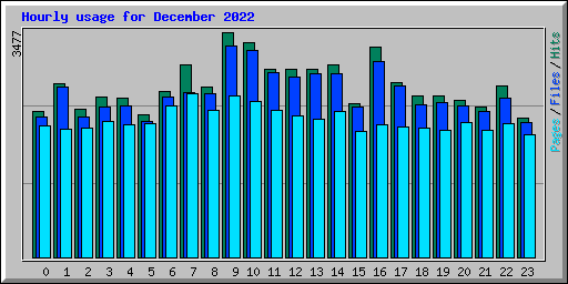 Hourly usage for December 2022