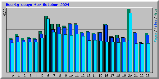 Hourly usage for October 2024