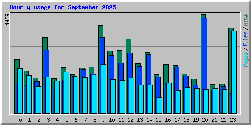 Hourly usage for September 2025